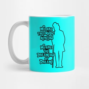 Willy Wonka Music Makers Dreamers of Dreams - Black Outline Mug